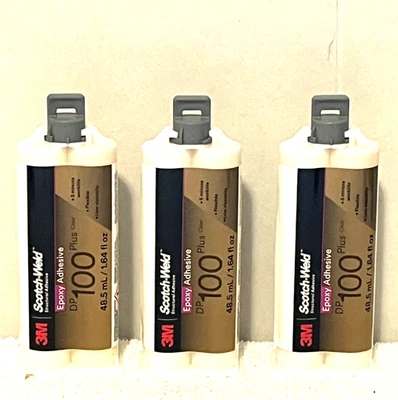 3M Scotch-Weld DP100 Adhesivo Epoxi, Doble Cartucho, 1.69 OZ Transparente LOTE DE 3 Foto 1 de 4