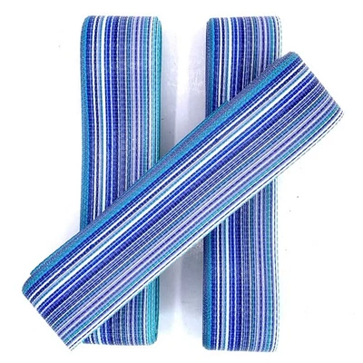 Correas para silla de césped vintage 3 piezas 40' por 2,25" total 120' turquesa/púrpura/azul Foto 1 de 3