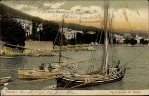 Ak Opatija Abbazia Kroatien, Fischerboote im Hafen, schöne... - 4675012 - Bild 1 von 2