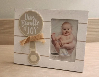 Malden 4x6 Picture Frame Newborn "Our Bundle Of Joy" - Image 1 of 4