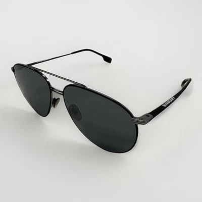 Burberry Black Men’s Aviator Sunglasses B-3108 1295/5G 60-14 145 3N Scratches - Image 1 of 4