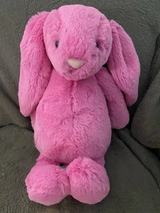 Jellycat Authentic Medium Original Bashful Hot Pink Bunny Plush NWT RETIRED - Picture 1 of 2
