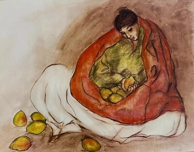 Bellamente Enmarcado 1977 R. C. Gorman Gran Impresión Offset Firmado en Placa Foto 1 de 4