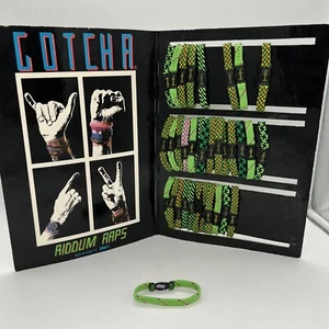 Gotcha Bracelet Adult Unisex Surf Skate Braided Wrap Green / Multi 90s Vintage - Picture 1 of 6