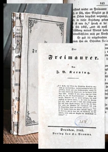 1841 Kerning Der Freimaurer erste Auflage - Bild 1 von 1