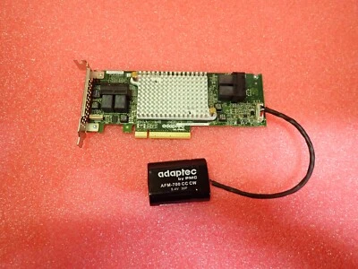 Adaptec ASR-81605ZQ 12G SAS 16-Port 1GB Cache PCIe x8 RAID Controller + Battery - Image 1 of 4