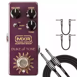 Dunlop MXR Duke of Tone Overdrive Custom Shop Pedale per chitarra effetti con cavi - Foto 1 di 10