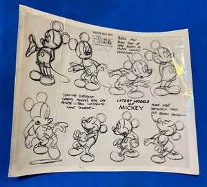 8 x 10 VINTAGE LATEST MODELS OF MICKEY PHOTO DISNEY RARE BOB BOARD COLLECTION - Picture 1 of 8