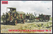 Roden WW1/World War One FWD Model B 3-ton & BL 8-inch Howitzer 1/72 Scale Kit