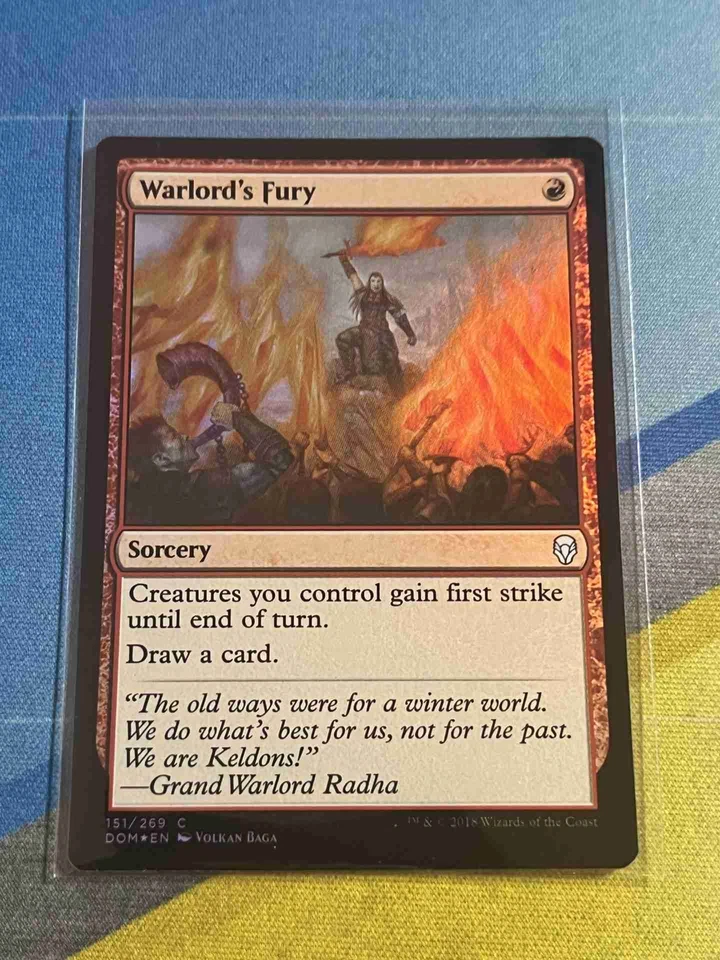 Magic the Gathering MTG Dominaria WARLORD'S FURY Foil - Image 1 of 1