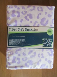 Gepard Full Size Bettlaken Set 4-teilig Mikrofaser Kinder LILA NEU - Bild 1 von 1