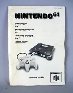 NINTENDO 64 CONSOLE INSTRUCTION BOOKLET MANUAL ONLY 1996 - Picture 1 of 3