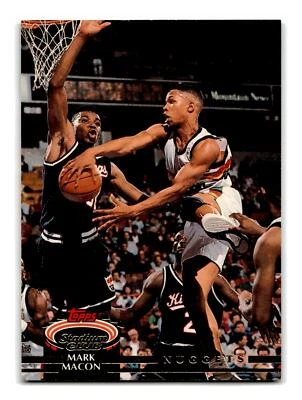 Mark Macon 1992-93 Stadium Club #16 Denver Nuggets NM-MINT - Image 1 of 2