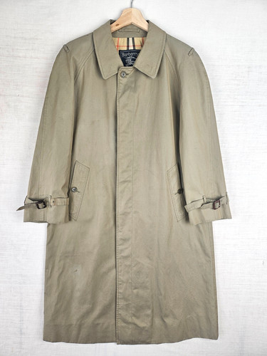 Vintage Burberry cappotto uomo grande kaki marrone beige kaki mac lungo