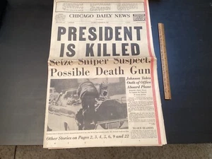 Vtg President Kennedy Is Killed Chicago Daily News Nov. 23, 1963 Red Arrow Ed. - Picture 1 of 15