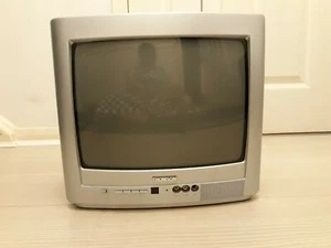 Thomson 14" television with aerial and remote control. Grey in colour. - Picture 1 of 9