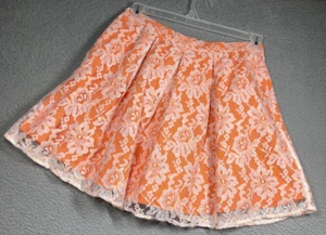 Romeo & Juliet Couture kurzer Rock Damen Medium orange weiß Spitze kokett - Bild 1 von 13