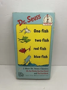 Dr. Seuss VHS 1989 Tape Beginner Book Video One Fish Two Fish Red Fish Blue Fish - Imagen 1 de 4