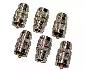 Adattatore antenna radioamatore 6X spina maschio "N" femmina jack a UHF nichelato 6X - Foto 1 di 4