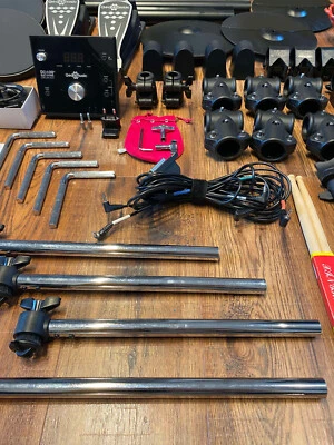 DD400+ Gear4Music E DRUM KIT SPARES module cymbal tom wires 9v clamp tube foot — 第 1/4 张图片