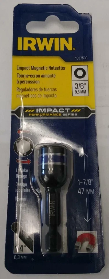 Irwin 1837539 3/8" x 1-7/8" Impact Magnetic Nutsetter - Image 1 of 1