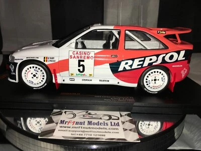 1:18 IXO18RMC076B Bruno Thiry Escort Cosworth WRC Group A San Remo Rally #5 1996 - Image 1 of 4