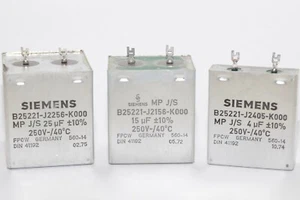 Vintage Siemens MP J/S Capacitor B25221 for Klangfilm Amps, 4 / 15 / 25 MFD, NOS - Picture 1 of 26