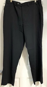 RALPH RALPH LAUREN Black Label Dress Pants Black Mens Sz 38R Flat Front - Picture 1 of 9