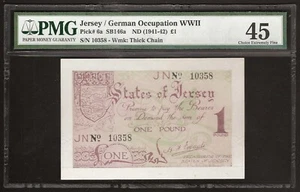 JERSEY 1 POUND 1941-42 P:6a EXTREMELY FINE (45 PMG) - Picture 1 of 2
