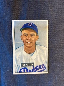 Beautiful Set Break 1951 Bowman Raw Est NM-Mt--OC #190 Joe Hatten - Picture 1 of 2