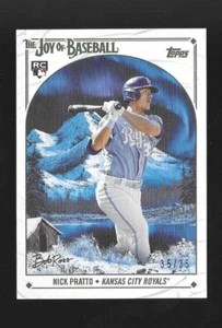NICK PRATTO 2023 Topps BOB ROSS La Alegría del Béisbol #65 LIENZO BLANCO TITANIO 35 - Imagen 1 de 2