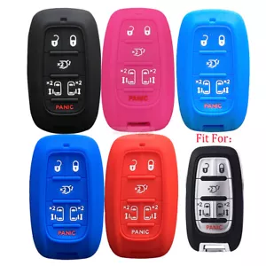Fit Chrysler Pacifica Voyager 6 Button Smart Remote Key Fob Silicone Case Cover - Picture 1 of 13