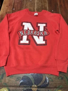 Vintage Nebraska Cornhuskers Sweater Size Medium Nice Crewneck Adult Check Measu - Picture 1 of 8