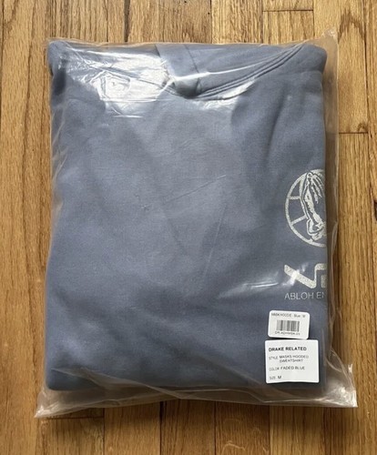 OFF WHITE Felpa con cappuccio blu Air Drake correlata a x Virgil Abloh maschere taglia media *SPEDIZIONE OGGI*