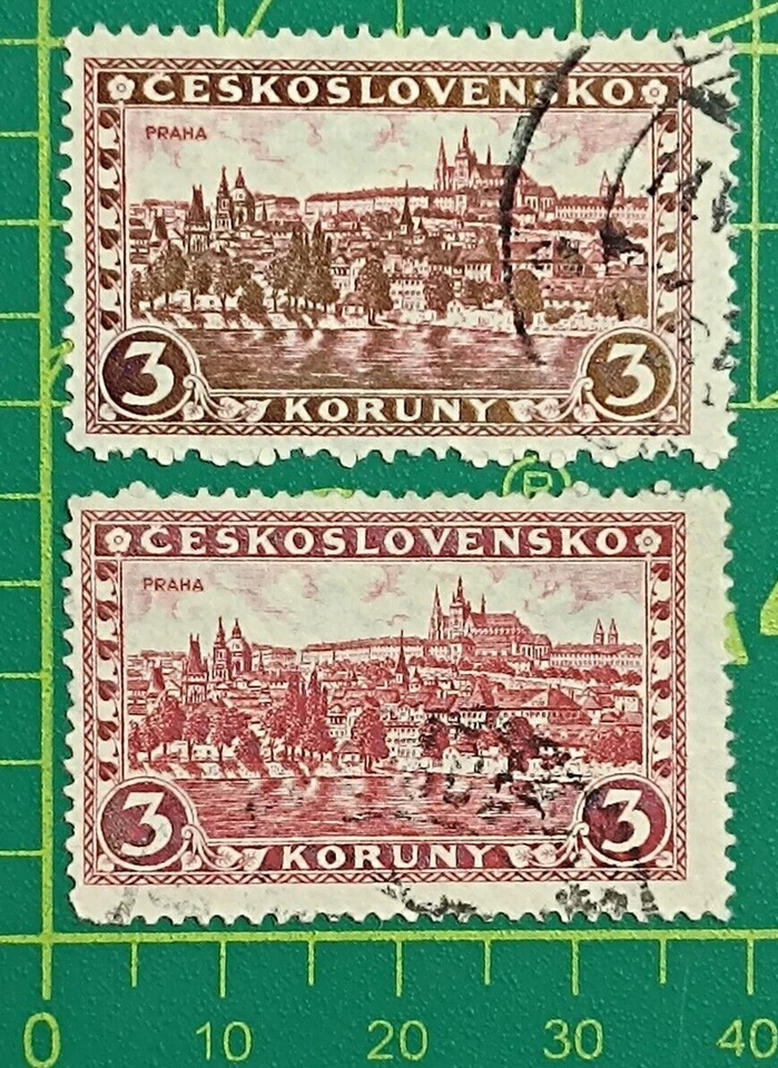 Sello de Checoslovaquia 1926, Sc A17, #120,3k ROJO MARRÓN o VIOLETA VAR, perf.13 1/2,Wk Foto 1 de 4