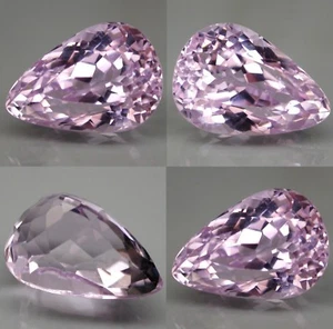 Kunzite rose du Brésil,taille poire/15,11 carats - Picture 1 of 1