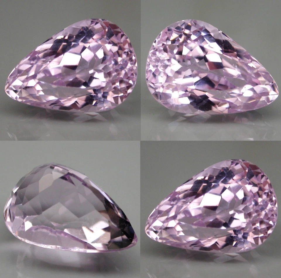 Kunzite rose du Brésil,taille poire/15,11 carats - Immagine 1 di 1