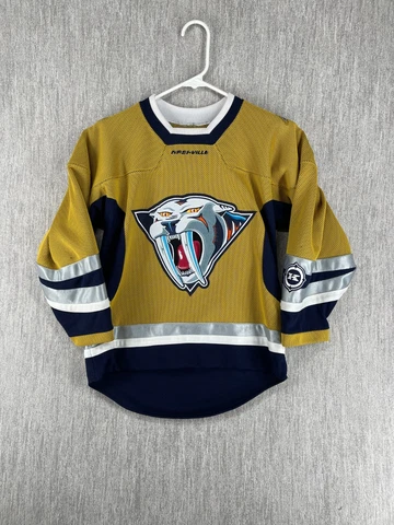 Nashville Predators Youth Jersey Small Mustard Gold Alternate Koho Vtg Rare NHL Cover