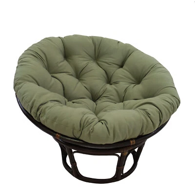 International Caravan 42-Inch Rattan Papasan Chair with Solid Twill Cushion, Tof - Image 1 of 4