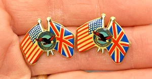 Spille bandiera vintage Pratt & Whitney JSF Stati Uniti e Regno Unito Inghilterra 2ea - Foto 1 di 2