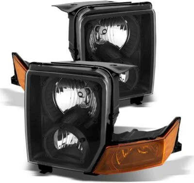 For 2006-2010 Jeep Commander Black Housing Head Lights Lamps Driver & Passenger  - Image 1 of 4