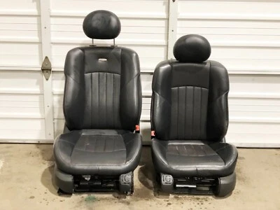 03-06 Mercedes E55 AMG W211 Front Seats Pair Seat Leather Perforated OEM 04 05 - Image 1 of 4