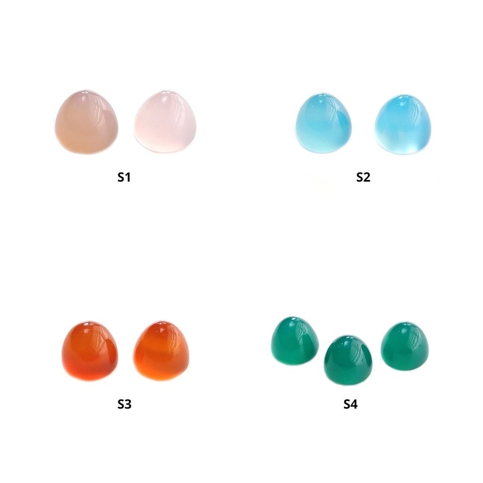 Green Pink Blue Orange Onyx Gemstone Color Enhanced Onyx Bullets Shape Pairs - Image 1 of 1