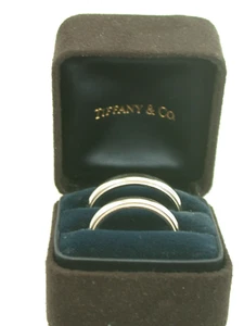 Edler Designer Trau - Ringe Platin 950 Tiffany & Co Modell Milgrain 4mm - Bild 1 von 10