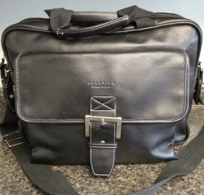 Kenneth Cole Reaction Negro 16" Bolso Mensajero Maletín Laptop Bolso de Hombro Foto 1 de 4