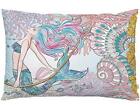 Throw Pillow Cover Mediterranean Style Mermaid Ocean Theme Nautical Animal Be...