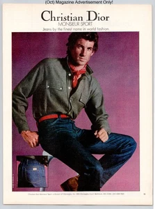 Christian Dior Monsieur Sport Designer Jeans Fashion Vintage 1981 Advertisement - Picture 1 of 5