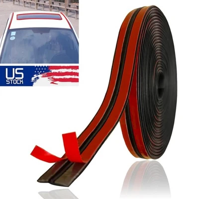 5M*19MM Car Roof Windshield Rubber Seal Strip Trim Edge Molding Protector Guard - Image 1 of 4