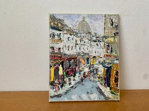 Paris Montmartre Straße Ölgemälde auf Leinwand Original Stadtlandschaft Gemälde - Imagen 1 de 9