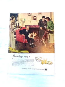 1948 Color Ad Beer Belongs...Meeting the Parents Art by Douglas Crockwell - Picture 1 of 1